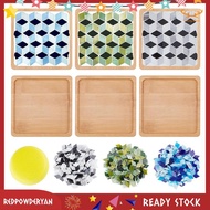 [Redpowderyan.] Rhombus Mosaic Tiles Coaster Kit DIY Mosaic Bamboo Coaster Kits Mosaics Coaster Maki
