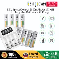 EBL 4pcs AA Ni-MH Batteries 2300mAh 2800mAh Rechargeable Battery Beingpower For Radios Toy Camera He