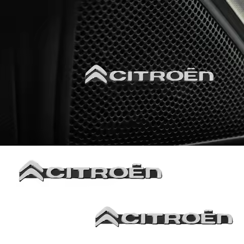 2/4pcs 3D Aluminum Stying Car Audio Speaker Emblem Sticker Auto Decoration For Citroen C4 Picasso Xs