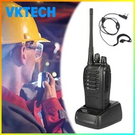 [Vktech] 2Pcs Walkie Talkie with Earpieces Long Range Transceiver with Flashlight Amateur Receiver T