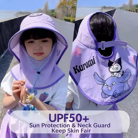 Summer Large Brim Sun Hat With Shawl UV Protection Sunshade Hat Wide Brim Anti-UV Sun Hat For Women 