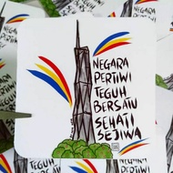 Sticker Edisi Menara Merdeka 118 illustration by Miya Meya