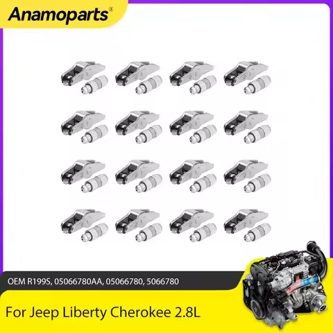 Engine Parts 16x Lifter and Rocker Arm Kit Fit 2.5 2.8L l4 DIESEL For Jeep Liberty Cherokee Chrysler