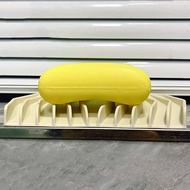 Self Draining Soap Bar Holder Silicone Kitchen Sink Soap Dish Sponge Tray Counter Caddy Organizer for Dish Soap Dispenser
