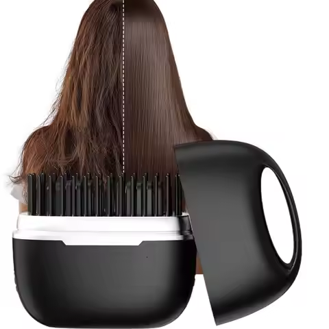 Small Hair Straightener Comb Straighteners Hair Styling Tool Less Frizz Smoother Straightening Brush