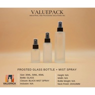 FROSTED GLASS PERFUME SPRAY BOTTLE 30ML, 50ML, 85ML