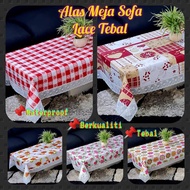 Alas Meja Sofa/ Alas Meja Kopi PVC Tebal Berenda READY STOCK ! # lapik meja kopi