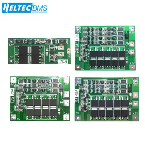 2S/3S/4S 20A 30A 40A 60A BMS With Balance 18650 BMS Lifepo4 Lithium battery protection board/BMS boa