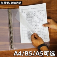 11 Holes Transparent Inner Page Bag L-Shaped Loose-Leaf Bag A4B5A5 Insert Pocket 2 Holes Folder Refi