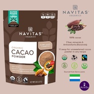 Navitas Organics Organic Cacao Powder, 100% Cacao, Great for Baking & Beverages