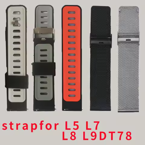 22mm silicone strap metal strap lether strap for DT78 L5 L8 L7 L9 L15 L16 L17 smartwatch free shippi