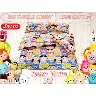 [ ] BUY NOW FREE 1 MYSTER Tsum Tsum Cartoon Single / Queen / King Size Bedsheet (32)