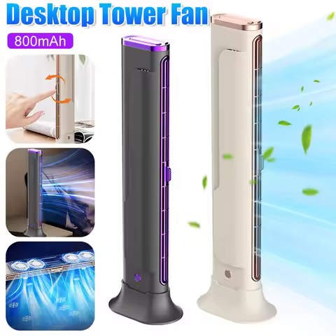 Desktop Tower Fan Adjustable Oscillating Air Conditioner Fan Summer Floor Standing Fans Bladeless El