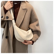 Fashion women's dumpling bag canvas underarm bag simple messenger bag
