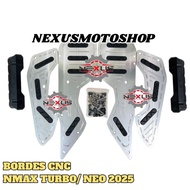 Nmax Turbo Footrest Carpet Borders Nmax Neo/ Techmax 2025 CNC One Racing CNC Footrests Nmax Neo Nmax