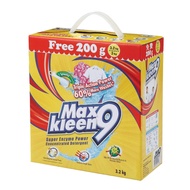 Maxkleen 9 Super Enzyme Powder Detergent 3KG FOC 200Gaxkleen 9 Super Enzyme Powder Detergent 3KG FOC