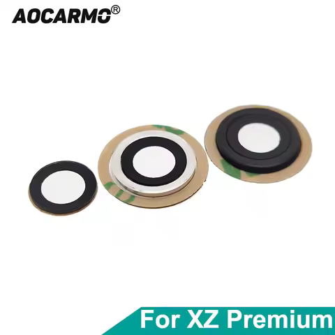 Aocarmo Back Lens Rear Camera Len Glass Cover With Frame Ring Adhesive Sticker For Sony Xperia XZ Pr
