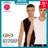 MEN'S SLEEVELESS TANK SINGLET UNDERSHIRT V NECK RIDER R226B R 226 BY EMELYNCOLLECTIONS QUALITY!!!
