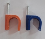 Pvc Clamp 1/2 and 3/4 Orange / Blue 100PCS