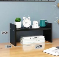 全新雙層黑色桌上書架 簡易飾物置物架 廚房調味架 收納架 層架 電腦台置物架 飾物架