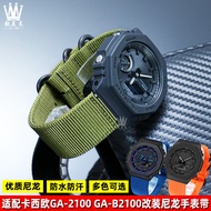 Suitable for Casio Farm Oak GM2100/GA2100/GA-B2100 Modified Canvas Nylon Strap Accessories