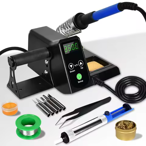 60W Digital Display Soldering Station Kit - Welding Iron Tool Kit for Precision Electronics Repair A