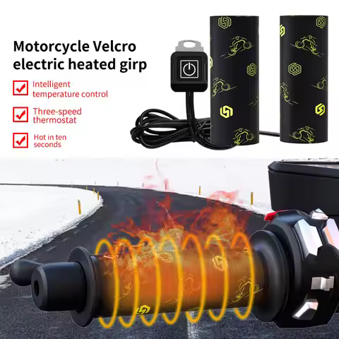 Motorcycle 12V Heated Grips Pads E-bike Hot Cover Handle Kit ATV Electric Heating Handlebar Warmer S