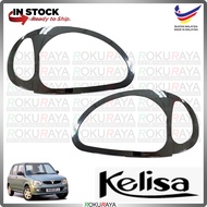 [CHROME] Perodua Kelisa ABS Plastic Front Head Lamp Garnish Moulding Cover Trim Car Accessories Part