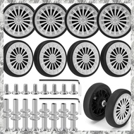 [I O J E] 55mm/2.17in Suitcase Replacement Wheels 8 Pcs Luggage Double Wheels,Casters Luggage Repair