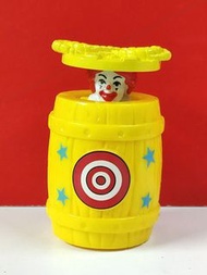 古董1995年麥當勞叔叔𥄫嘢上錬伸縮頭木桶公仔 開心樂園餐玩具一件，狀態見圖   即買即有土瓜灣站交收！