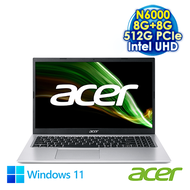 【記憶體升級特仕版】ACER Aspire 3 A315-35-P4CG 銀 15.6吋筆電 (FHD/Intel N6000/8G+8G DDR4/512G PCIE SSD/WIN 11)