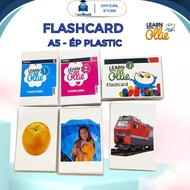 FLC - Flashcard Learn With Ollie level 1,2,3 - A5 2 sides