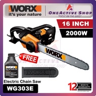 WORX 16" Electric Chain Saw 2000W WG303E - 1 Year Warranty ( WORX CHAINSAW WORX ELECTRIC CHAINSAW )