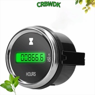 CRBWDK Engine Hour Meter, 52mm Diameter 12V 24V DC Hour Meter Gauge, Durable Digital Counter Digital