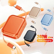 240W Dual Type C Retractable Fast Charging Cable Data Transfer Type C To Type C Cable for Samsung S2