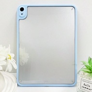 1ชิ้น เคสป้องกันแท็บเล็ต iPad กรอบอะคริลิกใสสีน้ำเงิน, อะคริลิกกันงอ, กันตกกรอบเต็ม, เบาน้ำหนัก ขนาด