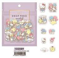日本直送 - 日本直送 Sanrio角色DROP PEKO貼紙 Hello Kitty My Melody Little Twin Stars 肉桂狗 布甸狗