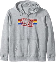 Millennium Falcon Vintage Striped 77 Logo Zip Hoodie