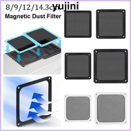 YUJINI Dustproof Mesh Cover, 80mm 90mm 120mm 143mm with Hole PC Chassis Cooling Fan Dust Filter, Mag