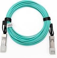 Elfcam® - 60m/196.85ft Fiber Optic Cable OM3 SFP+ to SFP+ AOC 10Gbps, Compatible with SFP-10G-AOC, 6