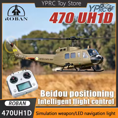 ROBAN 470 UH1D RC Helicopter with Intelligent Flight Control Beidou Positioning Brushless ROBAN 470U