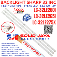 BACKLIGHT LED TV SHARP 32 INC LC 32LE260 32LE265 32LE375 I X LAMPU BL 6K 32LE 32LE260I 32LE265I 32LE