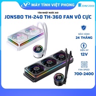 JONSBO TH-240 TH-360 BLACK AIO WATER COOLER - WHITE INFINITE LED, TEMPERATURE DISPLAY - GENUINE