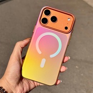 Keephone Rainbow Gradient Magnetic Wireless Charging Perspective Color Changing Case for Iphone 17 P