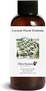 OliveNation Coconut Flavor Fountain, Low Sugar Water Soluble Tropical Beverage Flavoring for Ice Cream, Smoothies, Non-GMO, Gluten Free, Kosher, Vegan - 8 ounces