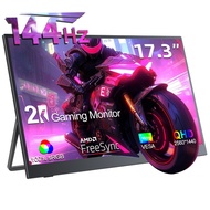 UPERFECT 17.5inch Portable Monitor 2K/1080P 144H FHD USB-C Laptop Monitor HDMI Computer Display HDR 