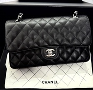 Chanel CF25 black silver caviar 黑銀 荔枝皮