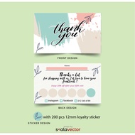 LC03 Loyalty card and sticker set / thank you card / business card