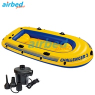 Intex ส่งฟรี เรือยางชาลเลนเจอร์ 3 ที่นั่ง 2.95x1.37x0.43 ม. รุ่น 68369 +  ที่สูบลมไฟฟ้า 220V
