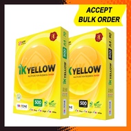 IK Yellow A4 Paper Ream (500s) A4 70gsm 80gsm, A4 Paper Box, A3 Paper, Printing Paper, Double A, Pap